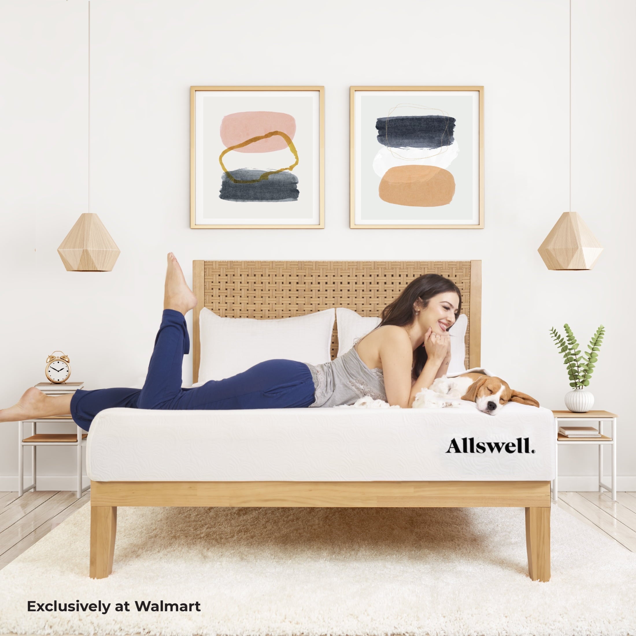 The Allswell X 10” Hybrid of Memory Foam and Coils Mattress With Antimicrobial Treated Cover, Queen