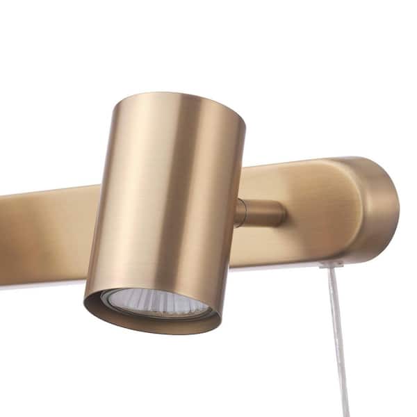 1.85 ft. 3-Light Matte Brass Plug-In Fixed Track Lighting Kit