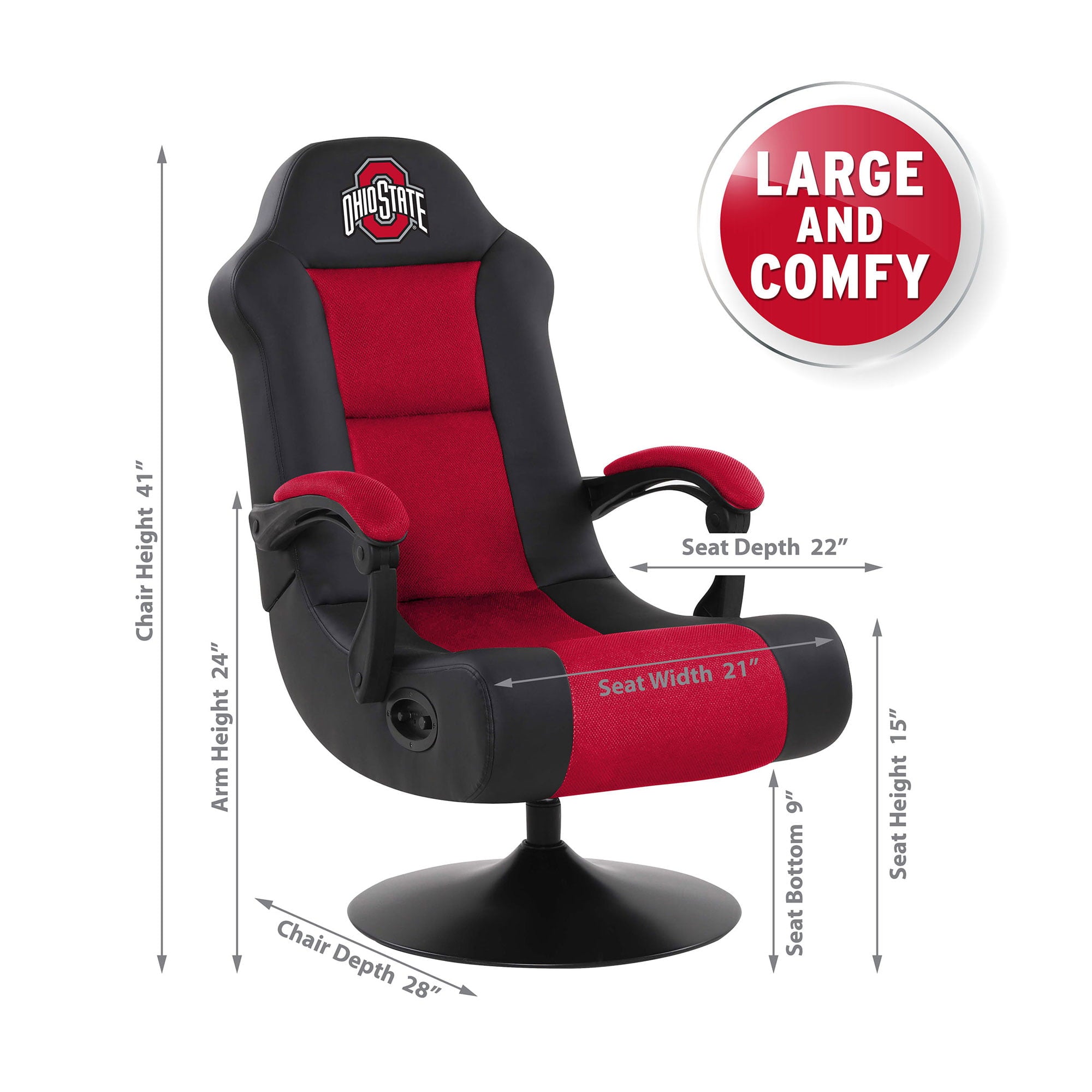 Imperial Black Ohio State Buckeyes Ultra Game Chair