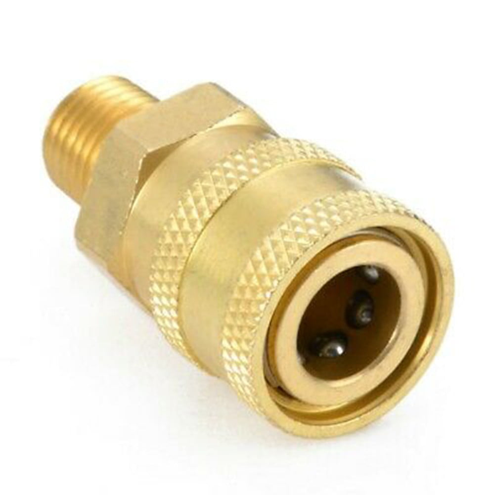 Leke Brass Pressure Washer Quick Connect, M22 to 1/4 Male Coupler Adapter, Working Pressure is Up to 5000 PSI
