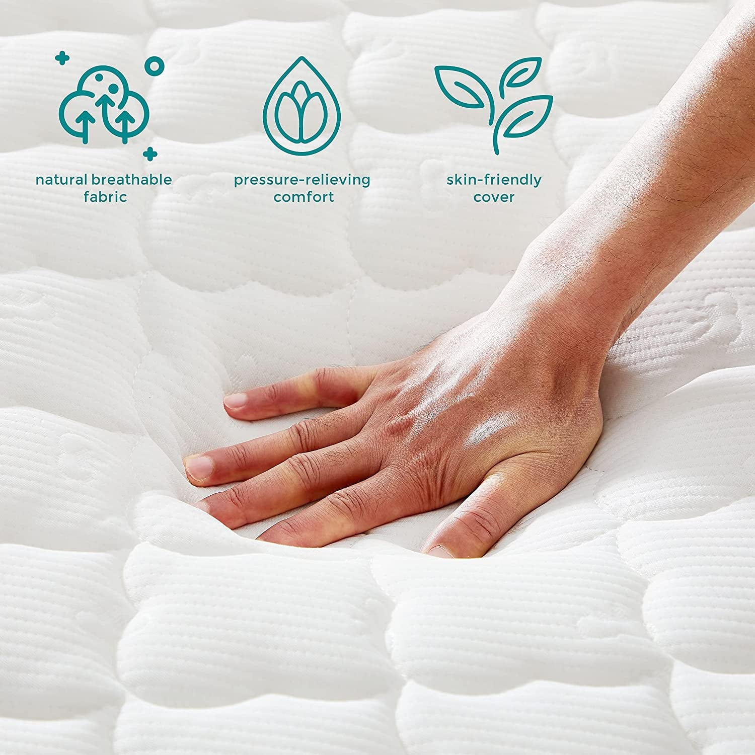 8 Inch, Gel Memory Foam Mattress Hybrid Mattresses in a Box, Twin Mattress
