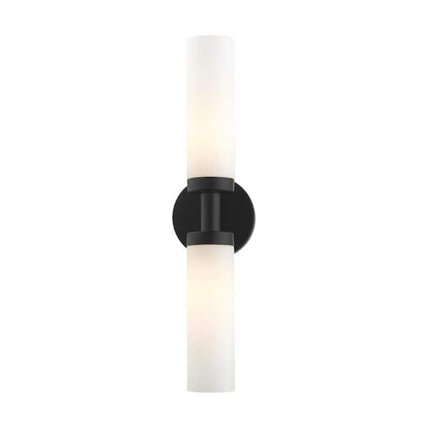 Aspen 2 Light Black ADA Vanity Sconce
