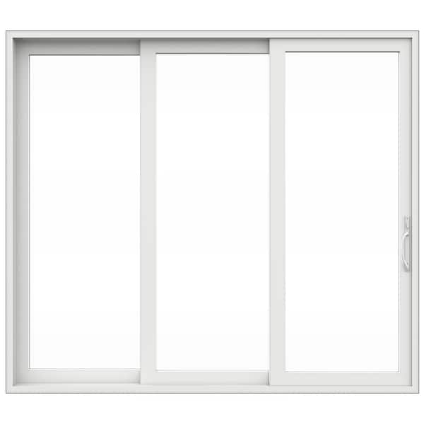 V4500 Multi-Slide 105 in. x 108 in. Left-Hand Low-E White Vinyl 3-Panel Prehung Patio Door