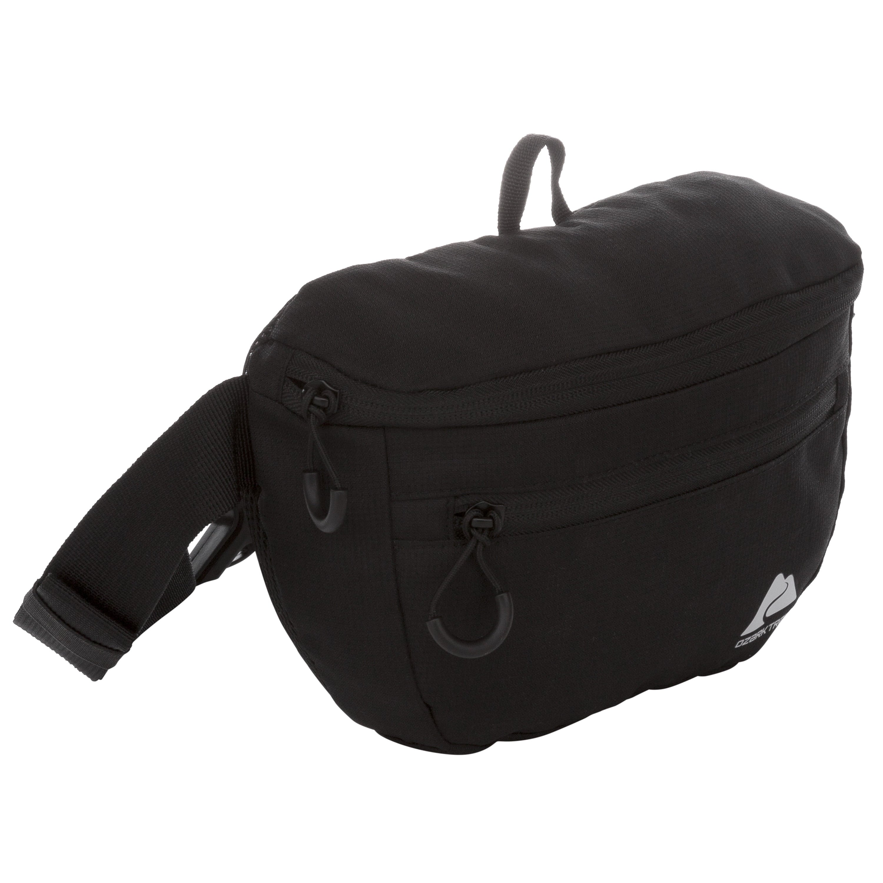 Ozark Trail 2.5 Ltr Waist Pack, Black, Unisex, Fanny Pack, Polyester Zipper