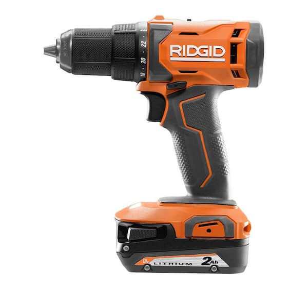 18V Cordless 2-Tool Combo Kit with 1/2 in. Drill/Driver, 1/4 in. Impact Driver, (2) 2.0 Ah Batteries, Charger, and Bag
