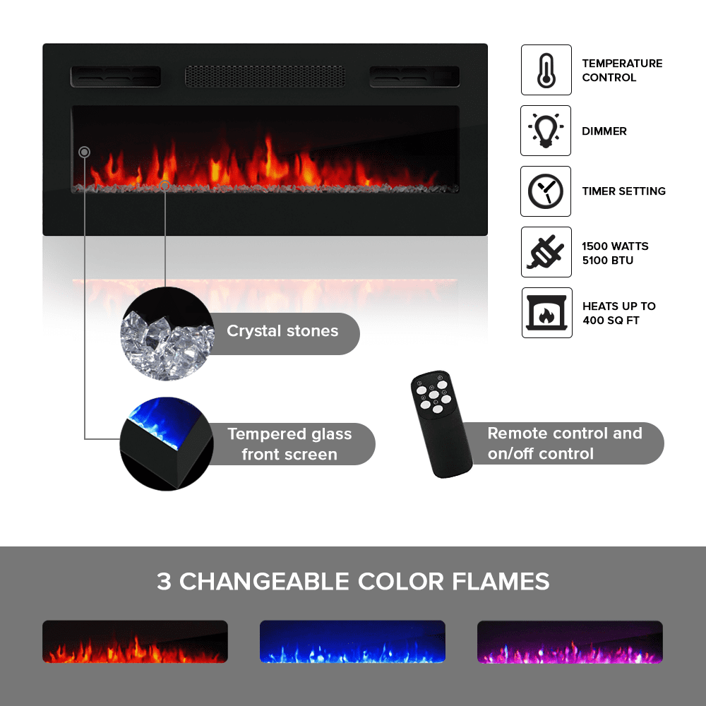 Mercado 01 BL-EF Fireplace Sideboard