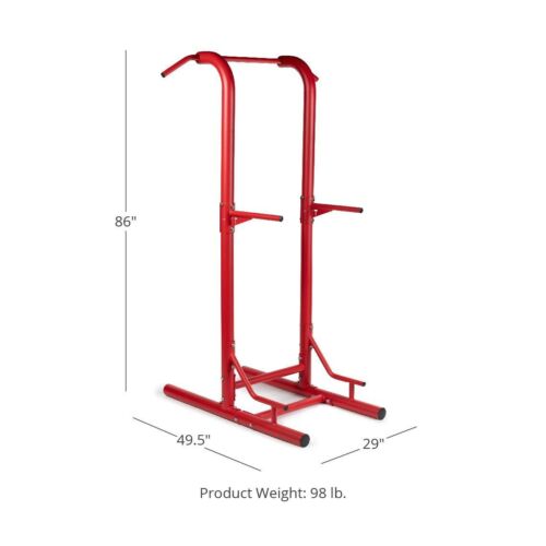 Titan Fitness Outdoor Power Tower, Red, 4-Stations-In-<wbr/>1