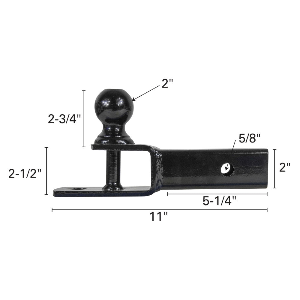 Extreme Max 5001.1383 3-in-1 ATV Ball Mount with 2