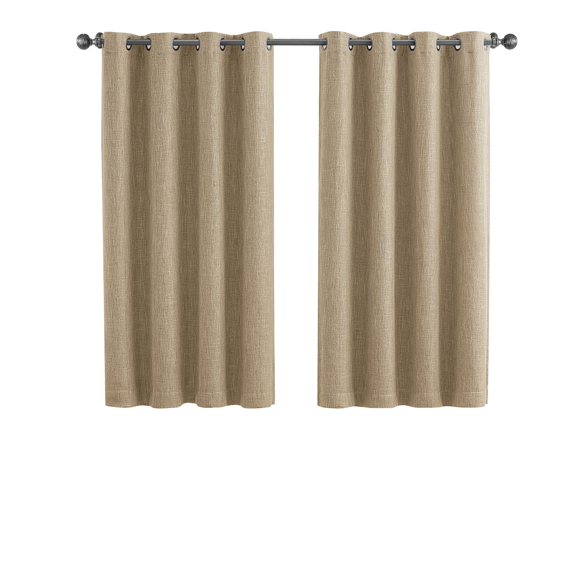Tan Textured Woven Blackout Curtain Panel, Better Homes & Gardens, 50