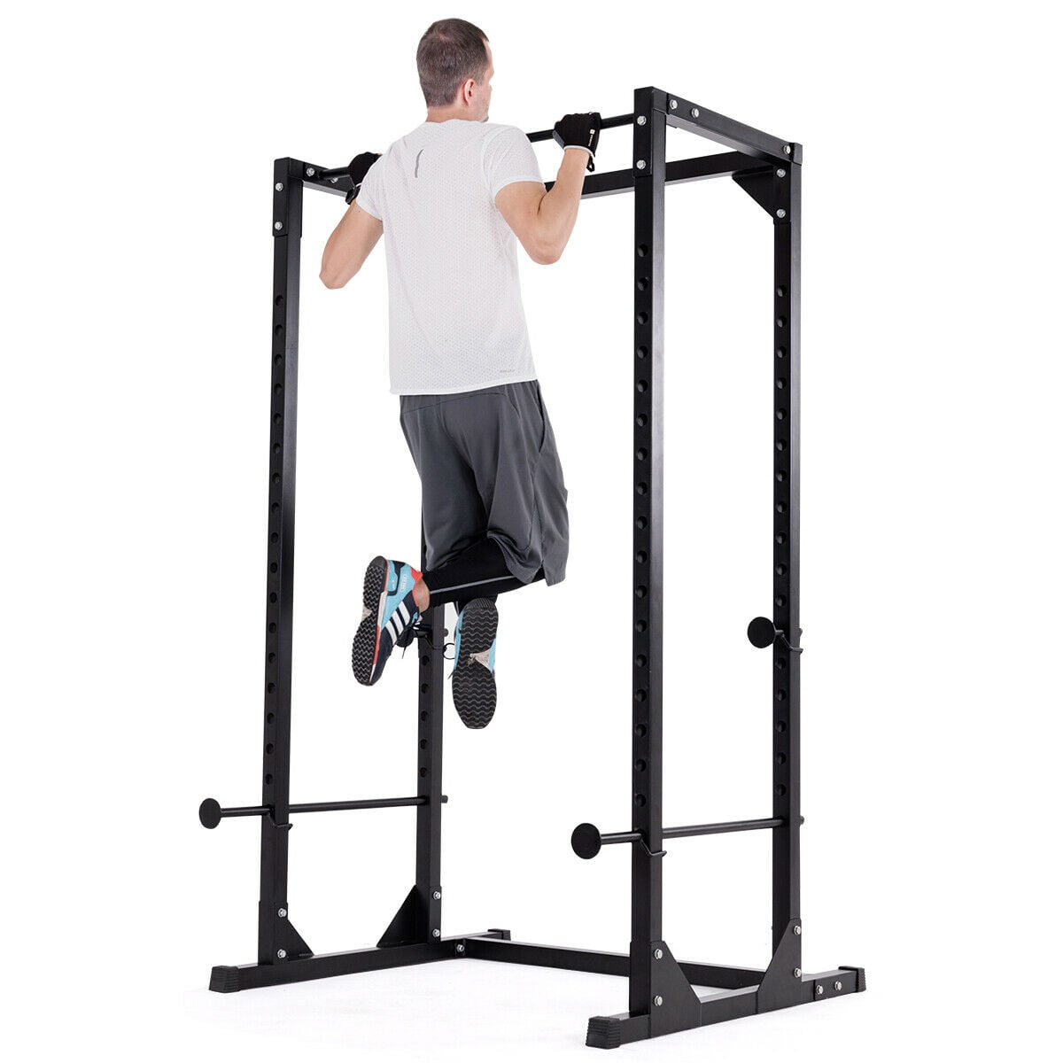 Costway Adjustable Dumbbell Rack Cage Chin up Squat Stand Fitness Strength Traning Gym