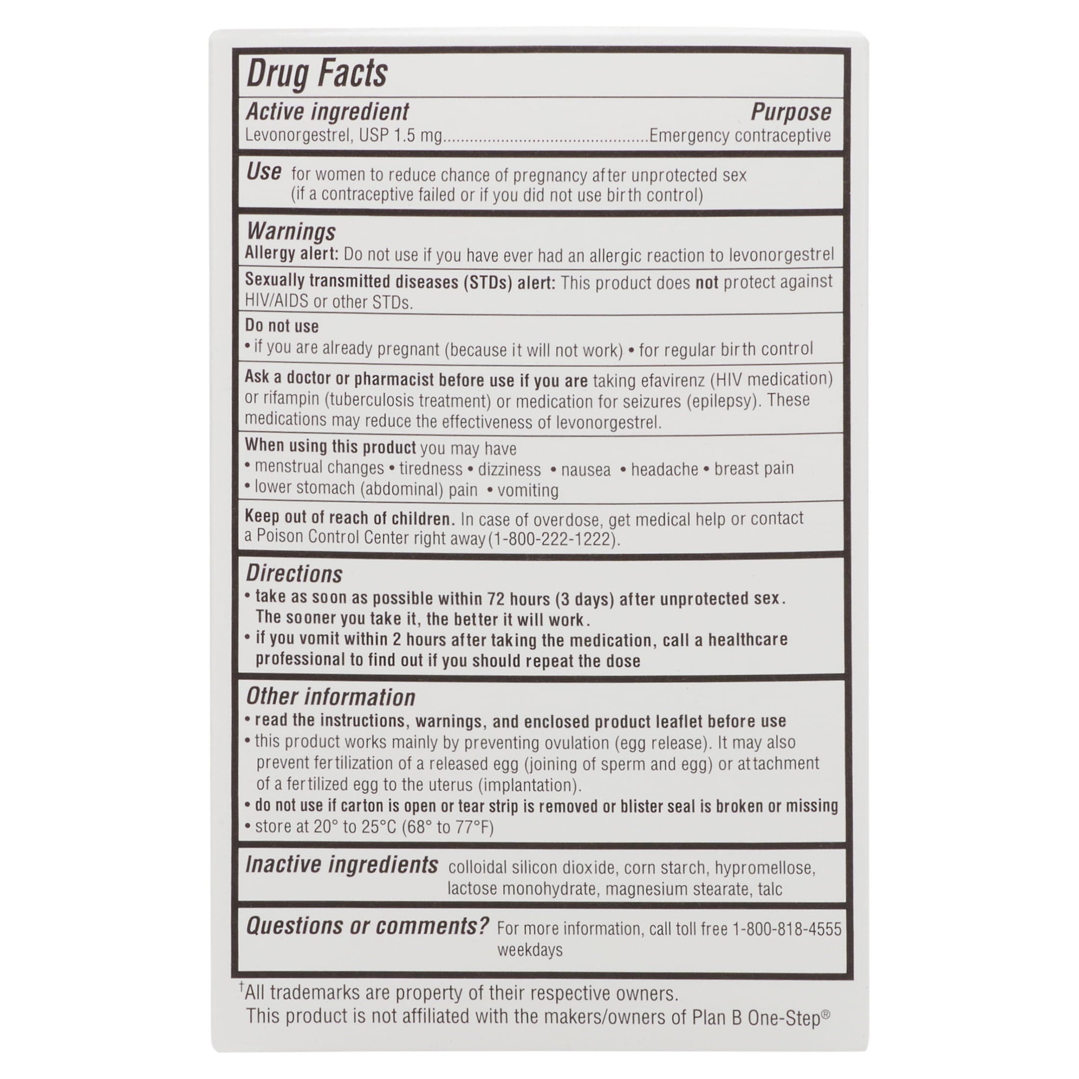 My Choice Emergency Contraceptive Tablet