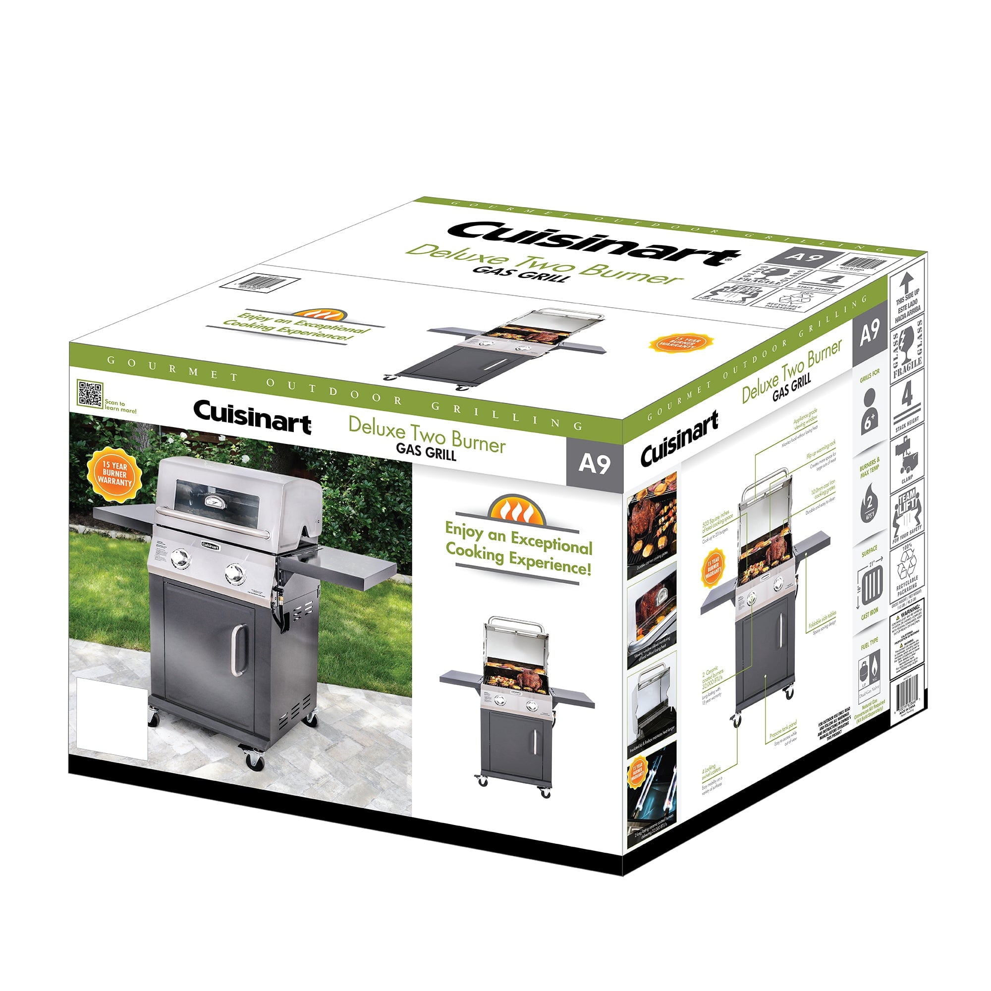 Cuisinart 2-Burner Dual Fuel Gas Grill (Propane/Natural Gas)