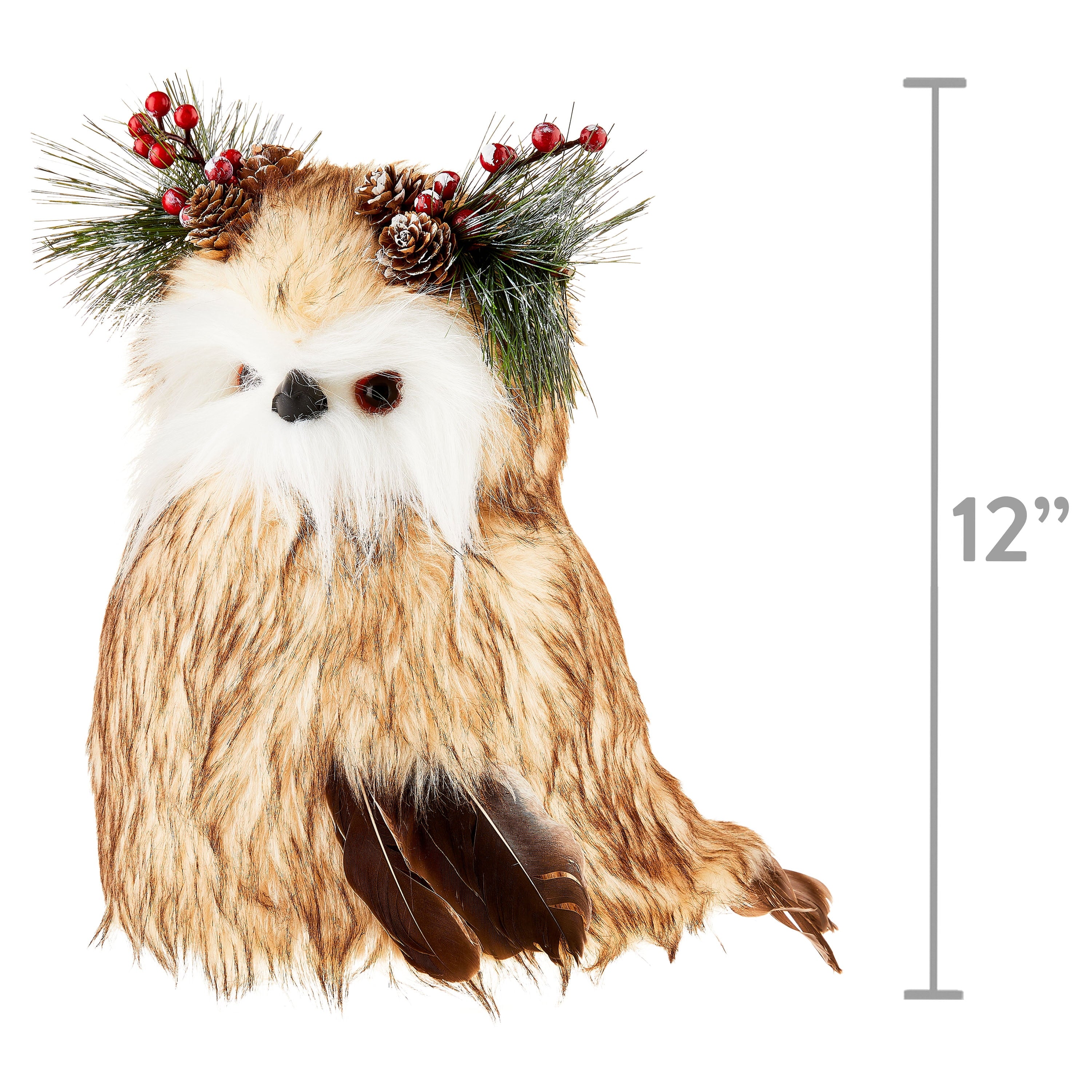 Casual Tradition Brown Owl Christmas Tree Topper, by Holiday Time