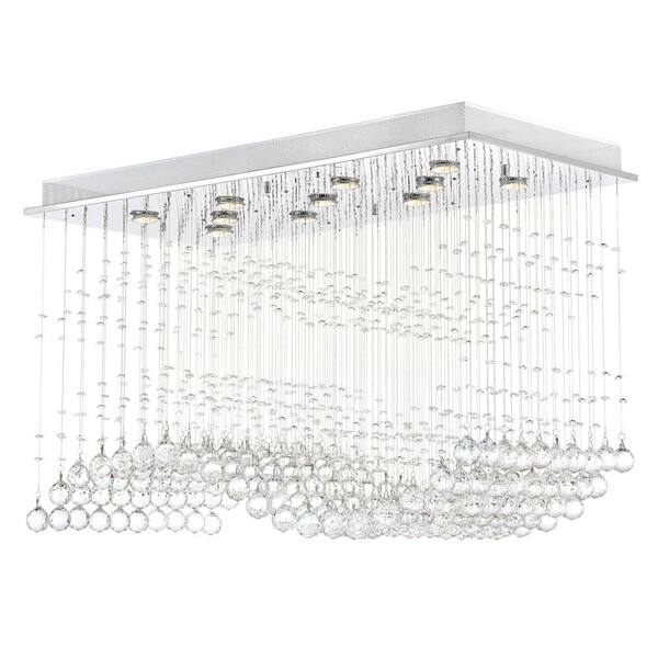 Twinkle 11 Light Flush Mount With Chrome Finish