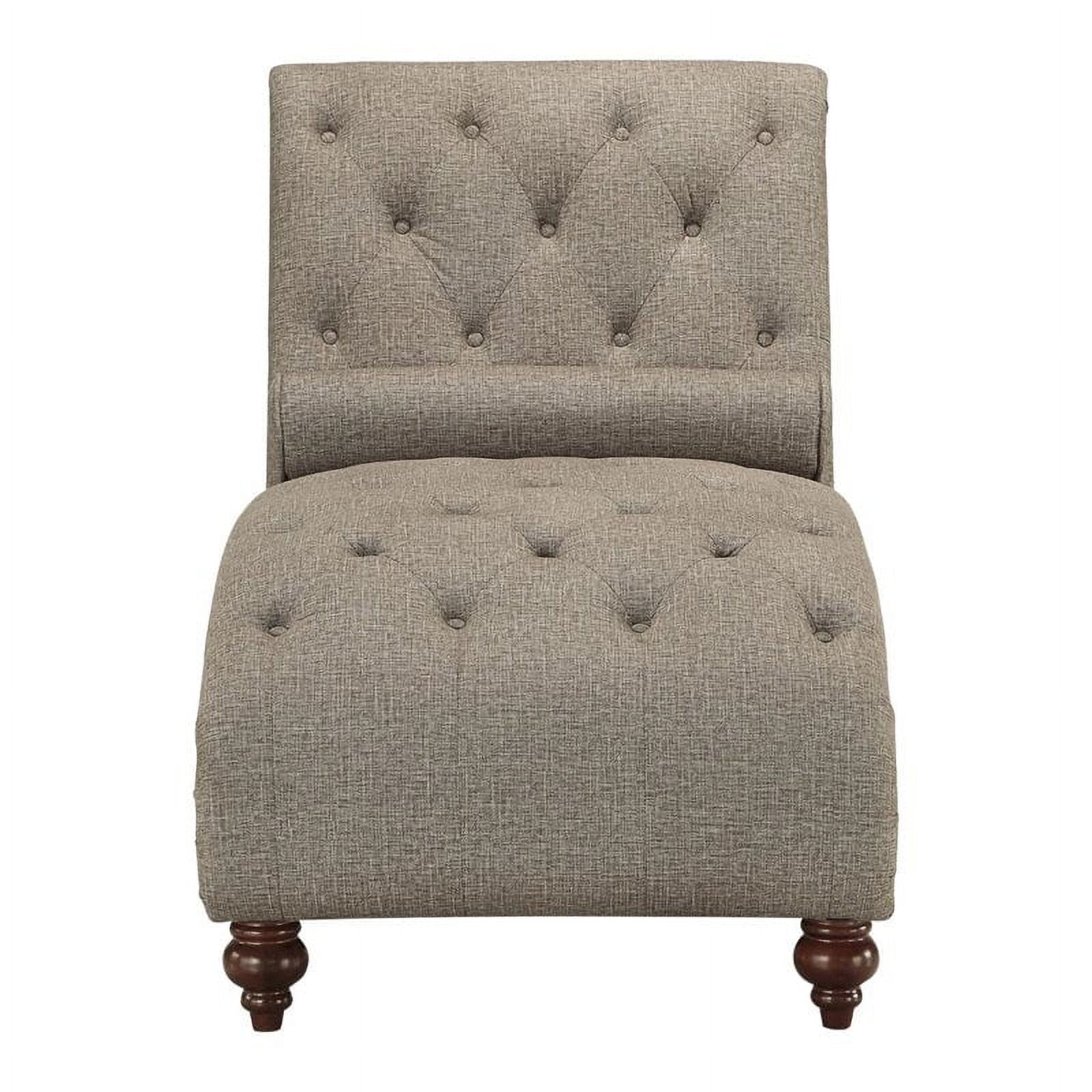 Lexicon Bonne Nail Head Trim & Tufted Chaise, Brown