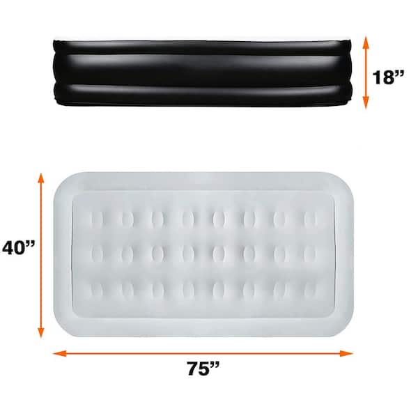 Comfort 18 in. Twin Deluxe Air Mattress with Built in Pump