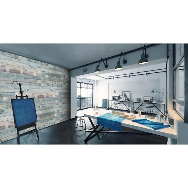 Rustic Look Naturally Weathered Reclaimed Barn Wood Panels (Set of 14-Piece)