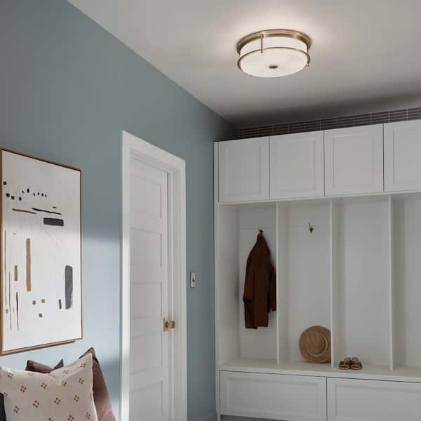 Brit 18 in. 4-Light Champagne Bronze Industrial Hallway Flush Mount Ceiling Light