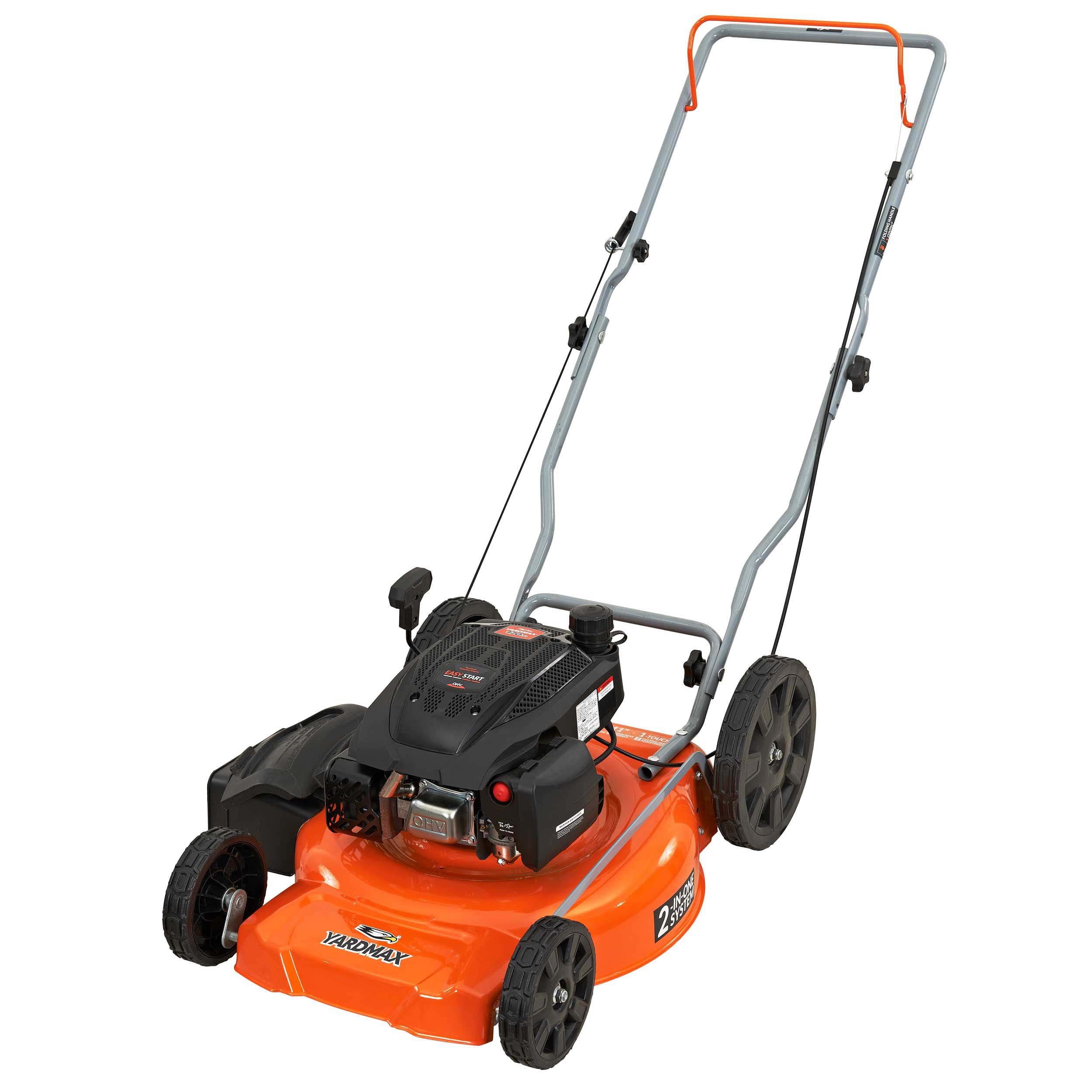 21 in. 170cc 2-in-1 Gas Walk Behind Push Lawn Mower with High Rear Wheels