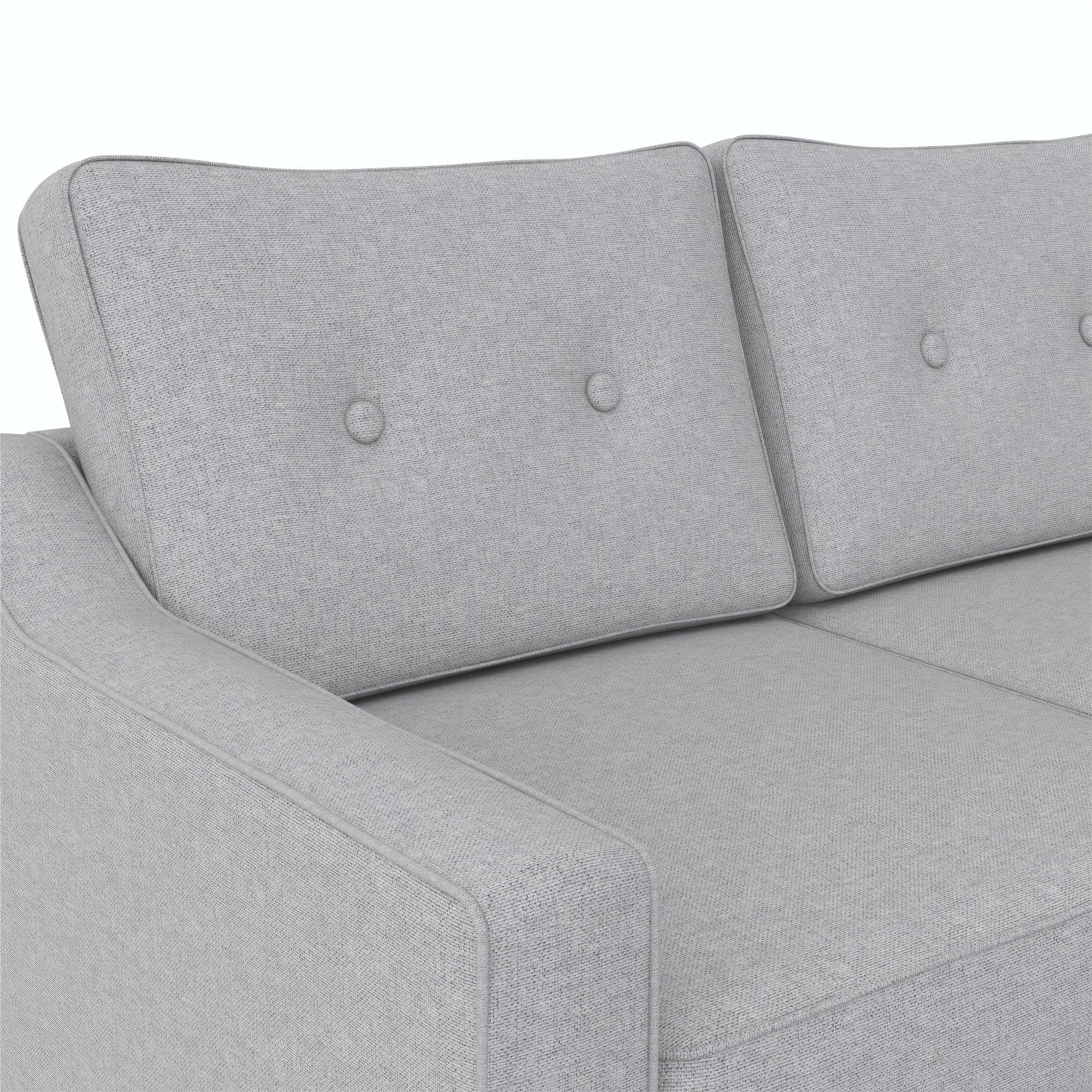 DHP Zion Modular 3-Seater Sofa, Gray Linen