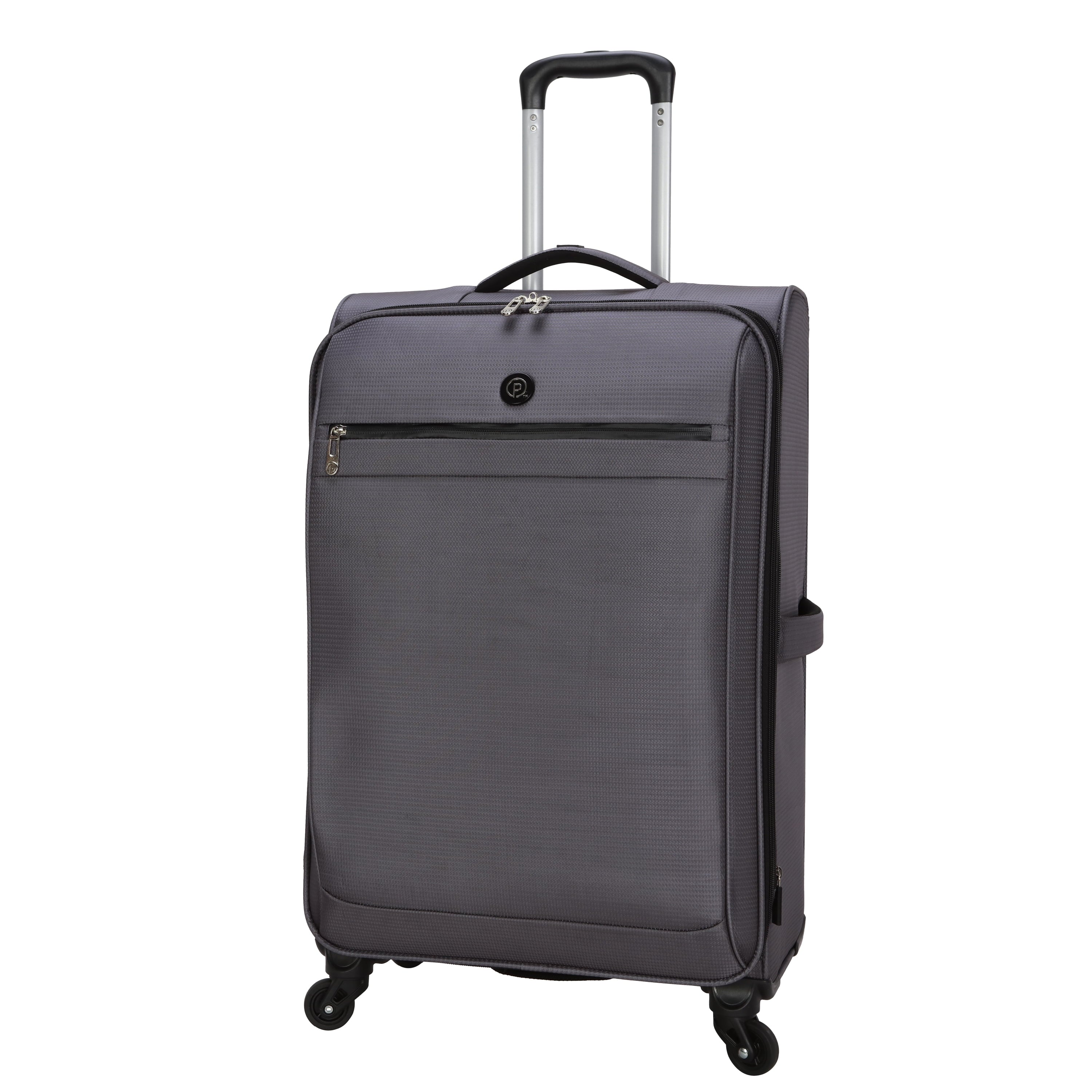 Protege 26-inch Gravity Free Softside Upright Checked Travel Luggage, Grey, Adult