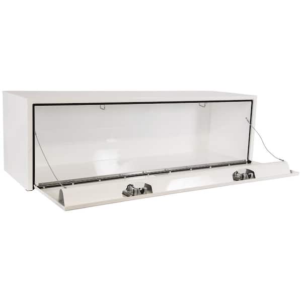 18 in. x 18 in. x 48 in. White Steel Underbody Truck Tool Box