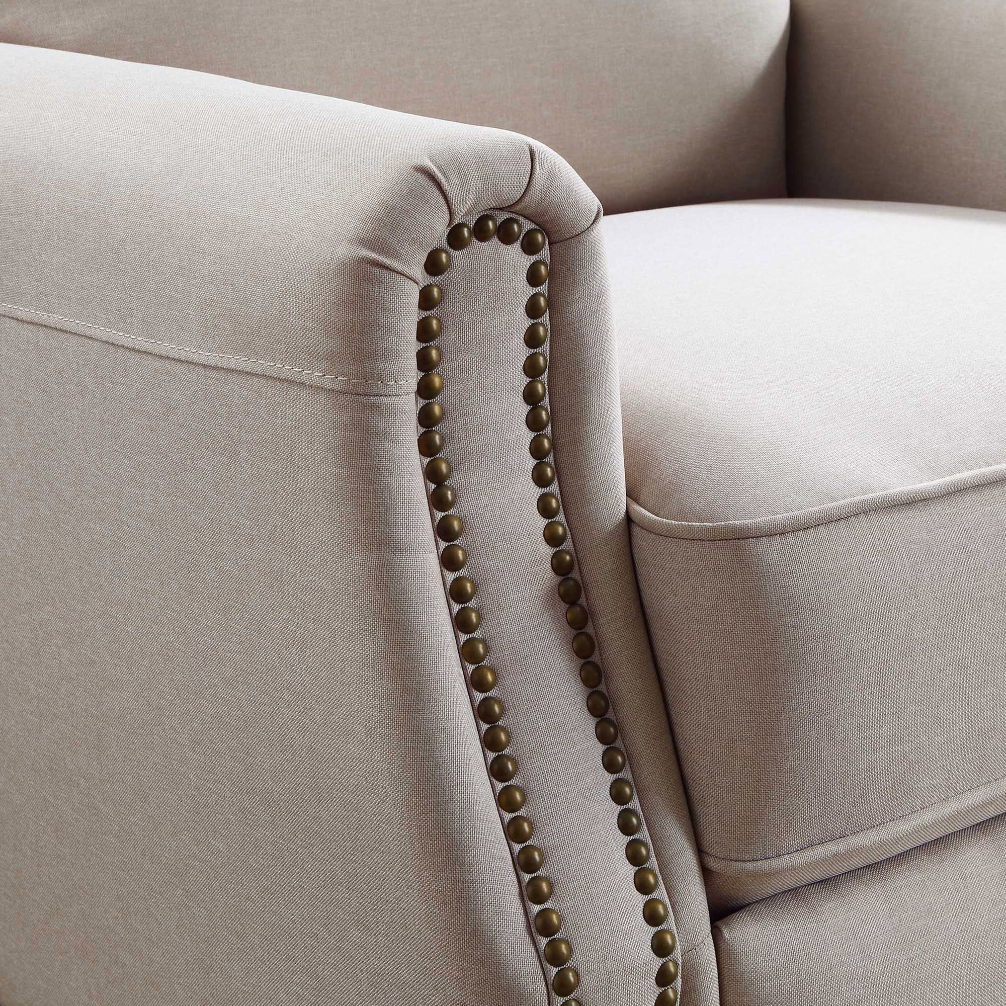 Better Homes and Gardens Pushback Recliner, Taupe Fabric Upholstery