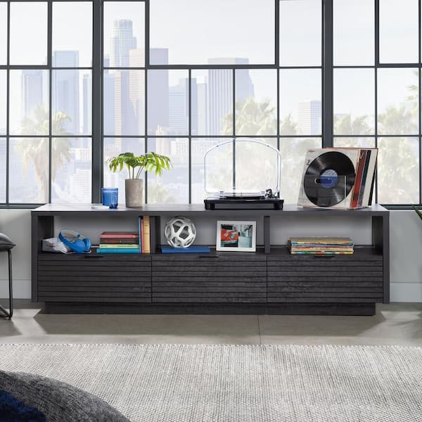 Harvey Park 70.984 in. Raven Oak Entertainment Credenza Fits TV's up to 70 in.