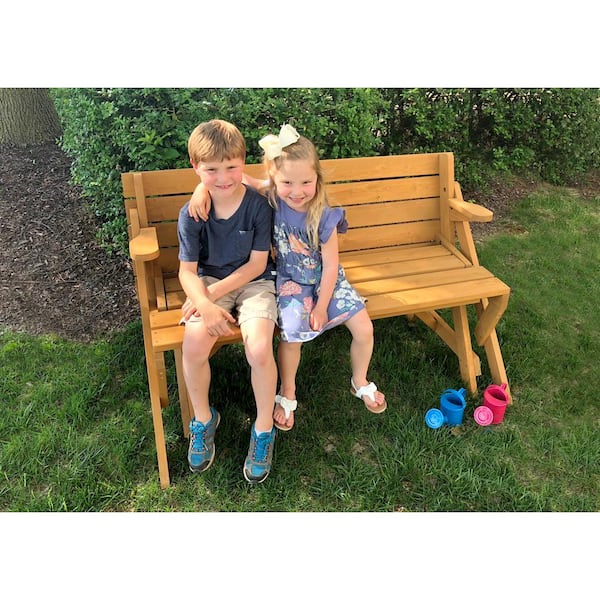 54.25 in. L x 58 in. W x 30 in. H 2 in 1 Picnic Table/Bench