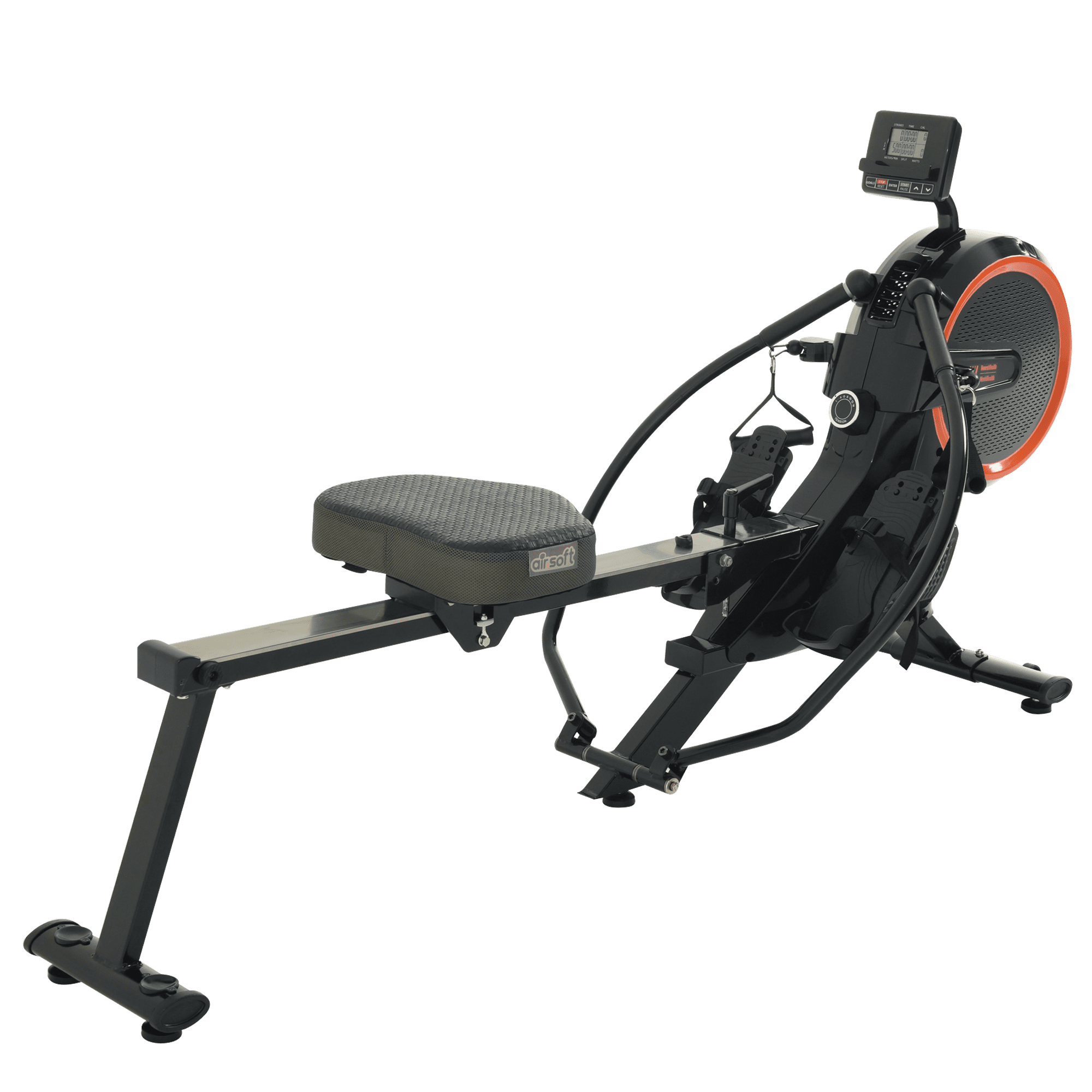 Women’s Health Men’s Health Dual Handle Rower, Airsoft Seat, Bluetooth App, Fan Magnetic Resistance