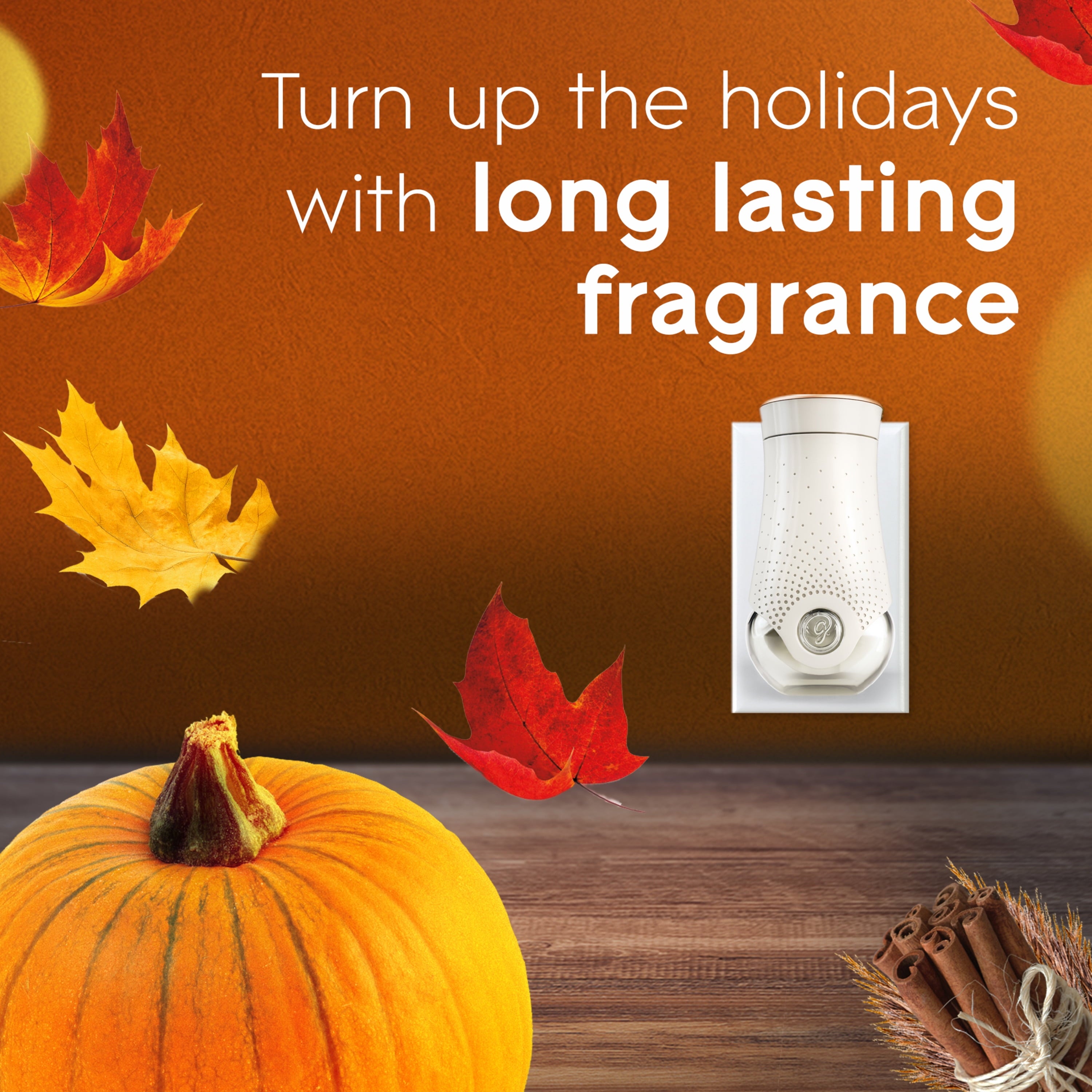 Glade PlugIns Scented Oil, Air Freshener, 5 Refills, Golden Pumpkin & Spice, 0.67 oz Each, 3.35 oz Total