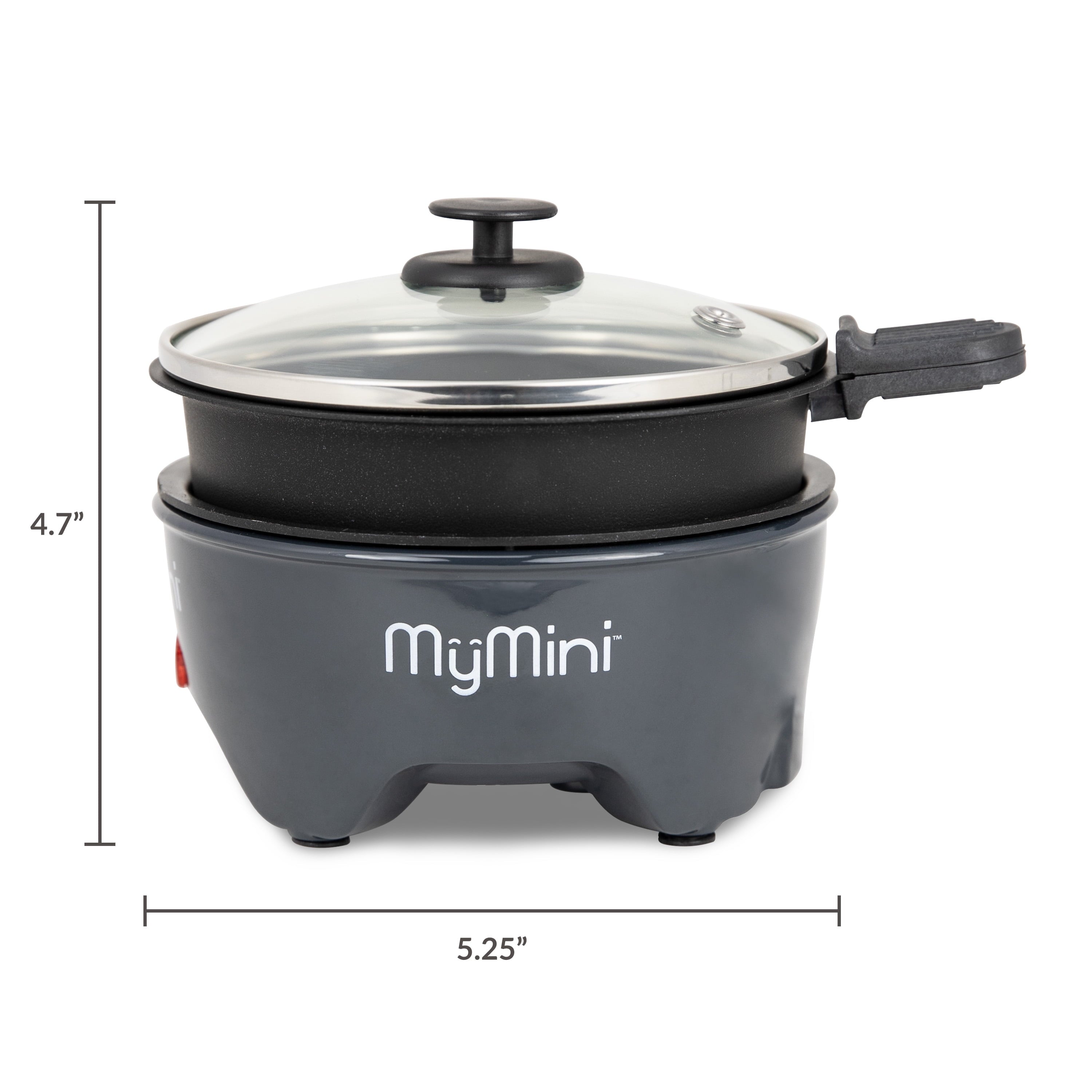 MyMini 5-inch Noodle Cooker & Skillet Electric Hot Pot, Blackberry (3.7