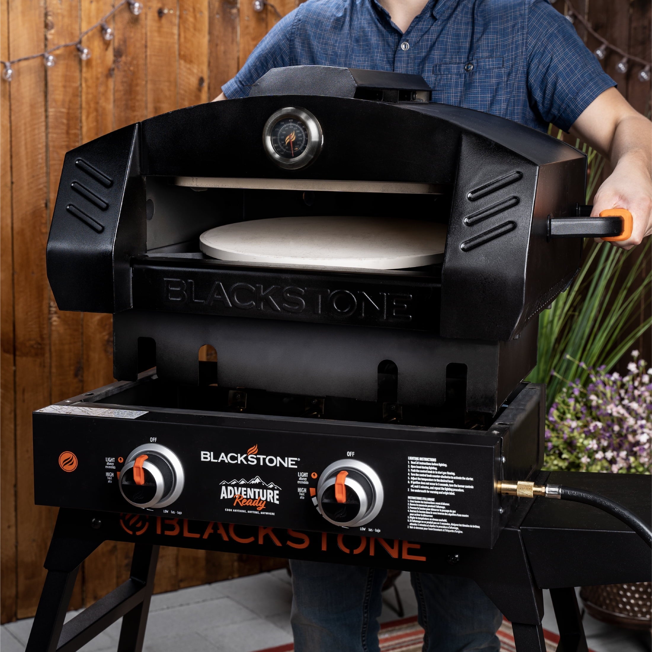 Blackstone Steel Outdoor Propane Pizza Oven Add on – Fits 22” Tabletop Models