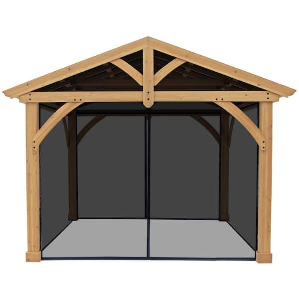 Mosquito Mesh Kit to fit Carolina 11 ft. x 13 ft. Pavilion with UV resistant Phifer Material and Easy Glide Tracks