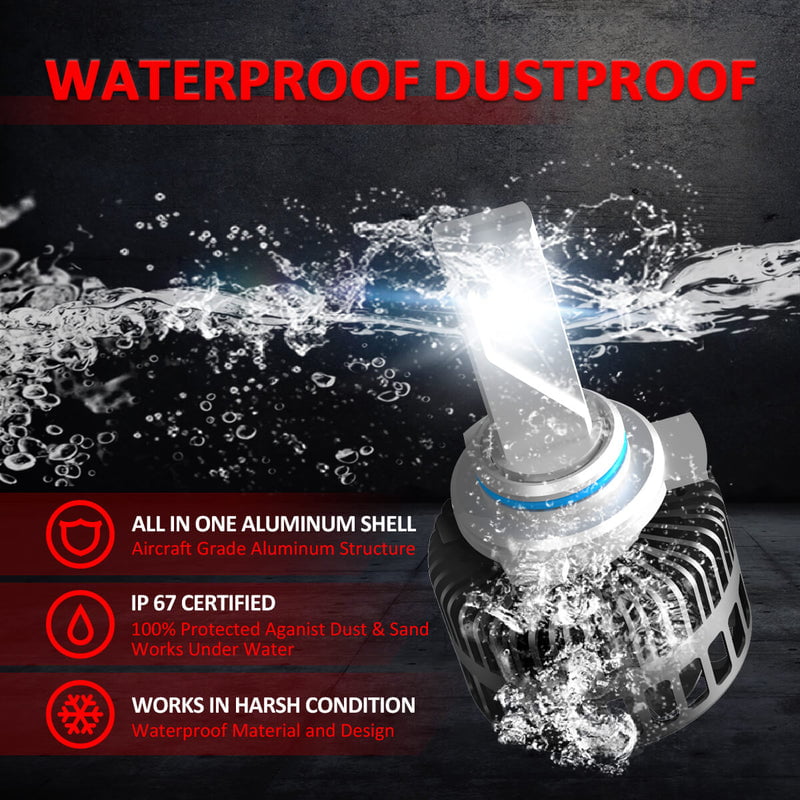 Lasfit 9006 HB4 LED Headlight Bulbs Low Beam/Fog Light, Super Bright 72W 8000LM 6000K