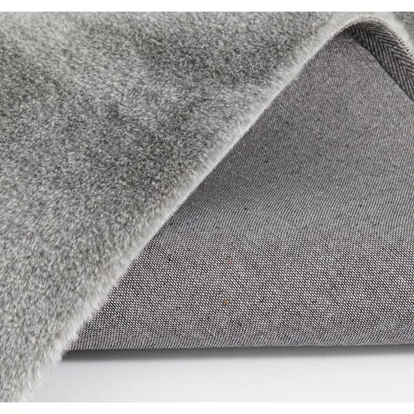 Bazaar Piper 2-Tone Grey 7 ft. x 9 ft. Solid Polyester Area Rug