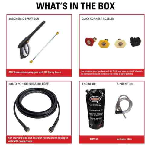 Simpson Compact Gas Pressure Washer 2400 PSI 2.5 GPM Cold Water CRX210 Engine