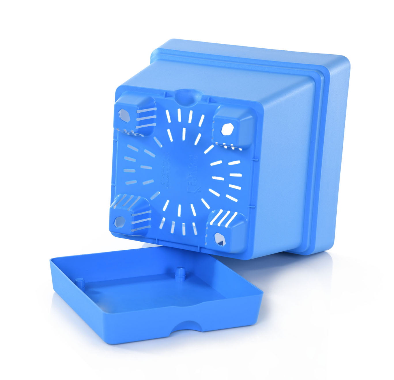 Mintra Home Garden Pots - Grey Square Pot - 6.5inW x 6.5inH