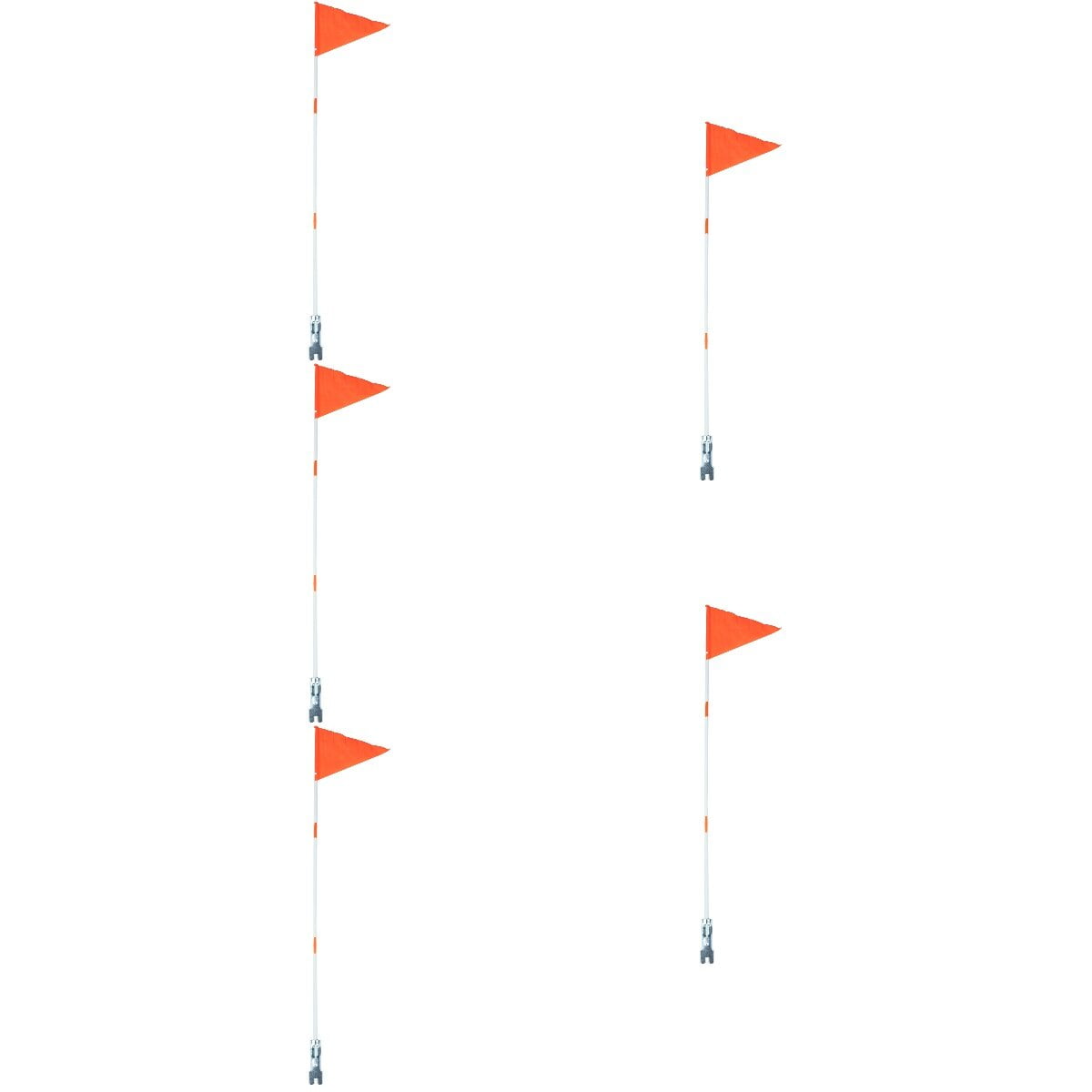 5 Pack Bike Flag 6' High Visibility Safety Flag Fiberglass Flag Pole Tear-Resistant