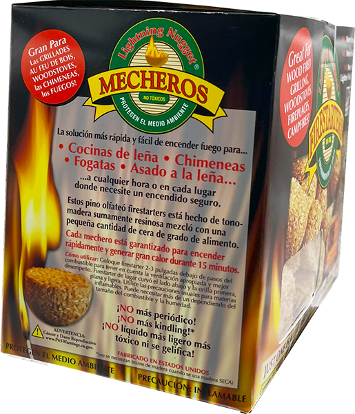 Lightning Nuggets - All Natural Fire Starters - Lightning Nugget 35 Count box with each nugget measuring 2 1/8