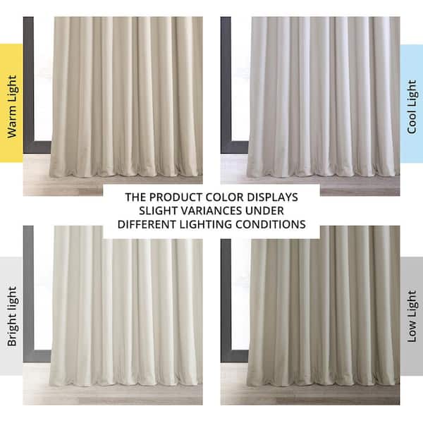 Warm Off White Extra Wide Grommet Blackout Curtain - 100 in. W x 108 in. L (1 Panel)