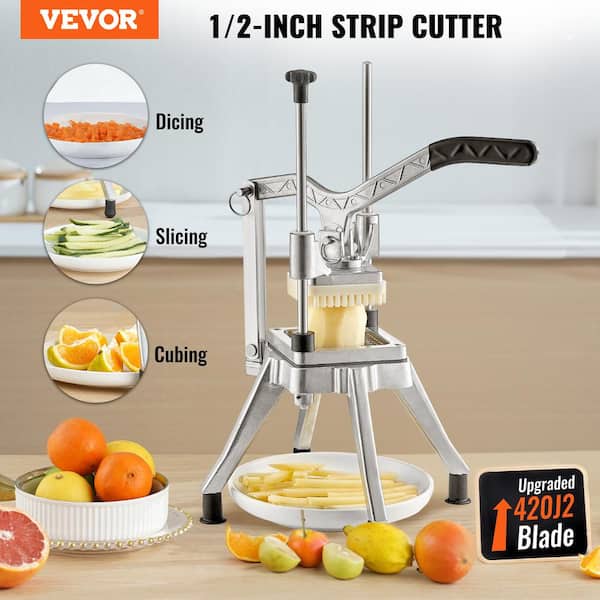 Commercial Vegetable Fruit Chopper 1/2 in. Blade Heavy Duty Professional Food Dicer Kattex French Fry Cutter
