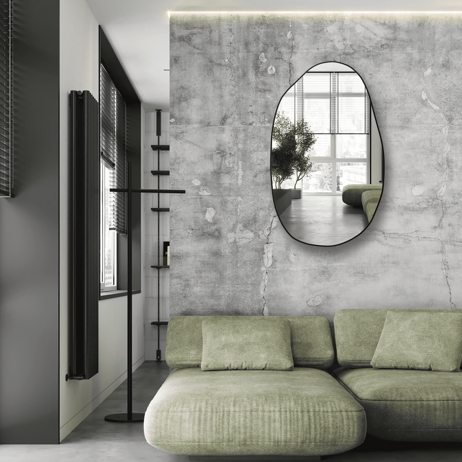 RACHMADES Irregular Wall Mirror, 33.5