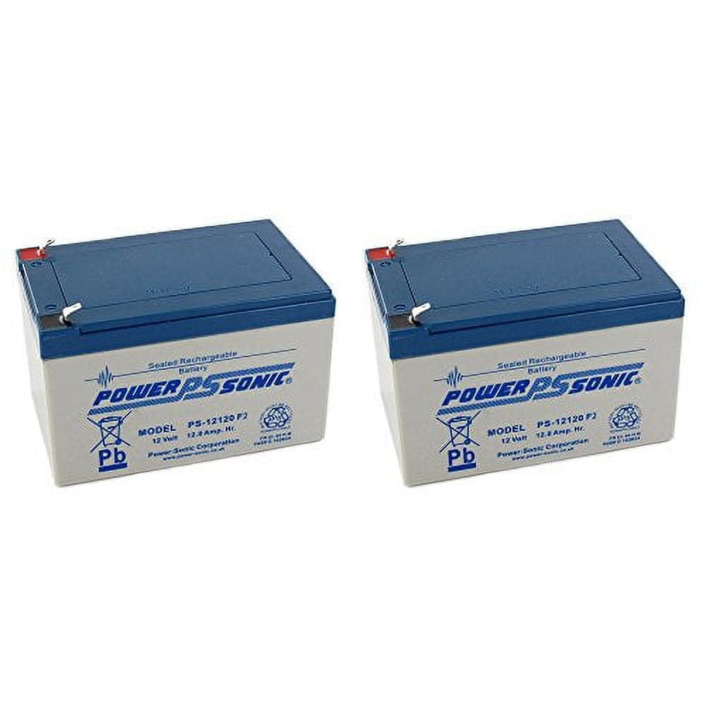 BATTERY REPLACEMENT for POWER-SONIC PS-12120F2 PS-12120 F2,12V 12AH EA. - 2 Pack