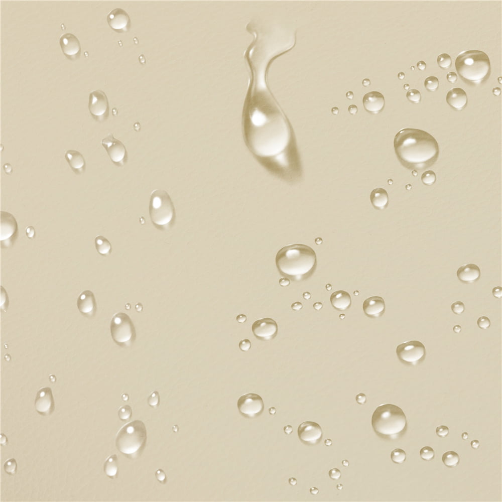 SmileMart Mid Century Faux Leather Tufted Accent Chair for Living Room, Beige