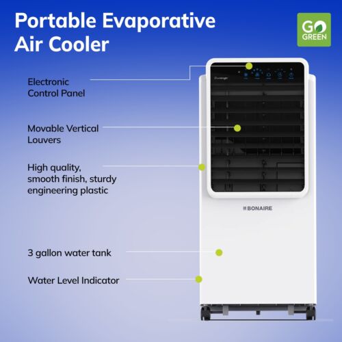 Symphony Bonaire K350 Portable Evaporative Air Cooler for Home Office Indoor