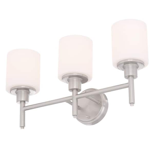 Aubrey 3-Light Satin Nickel Vanity Light