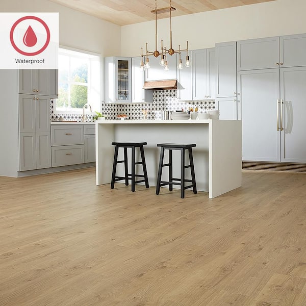 Outlast+ 7.4 in. W Sandy Cove Oak Laminate Wood Flooring (19.63 sq. ft./case)