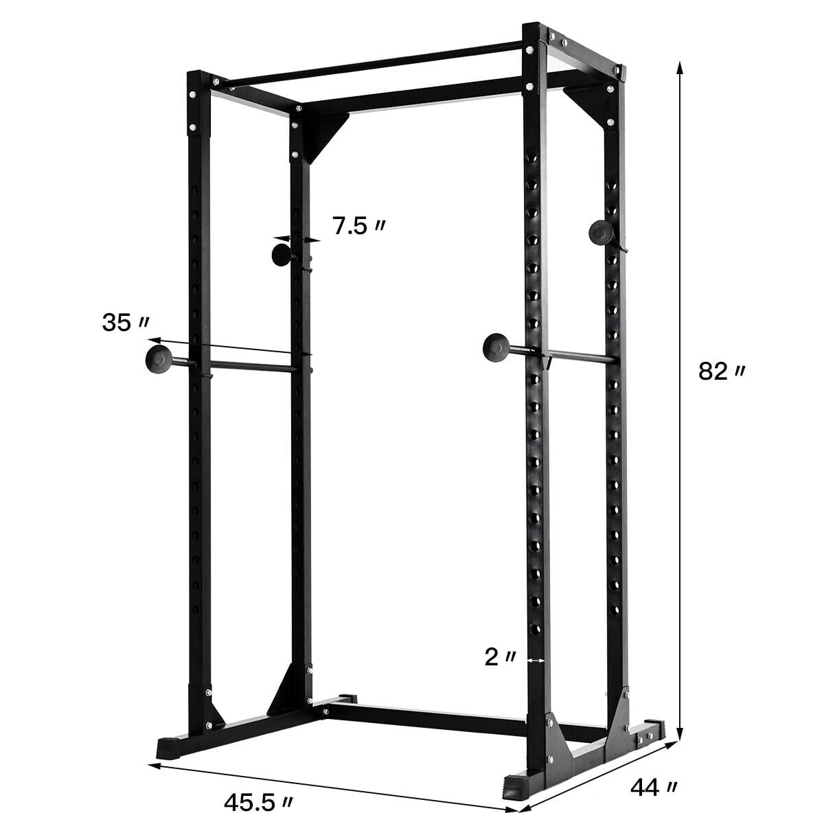 Costway Adjustable Dumbbell Rack Cage Chin up Squat Stand Fitness Strength Traning Gym