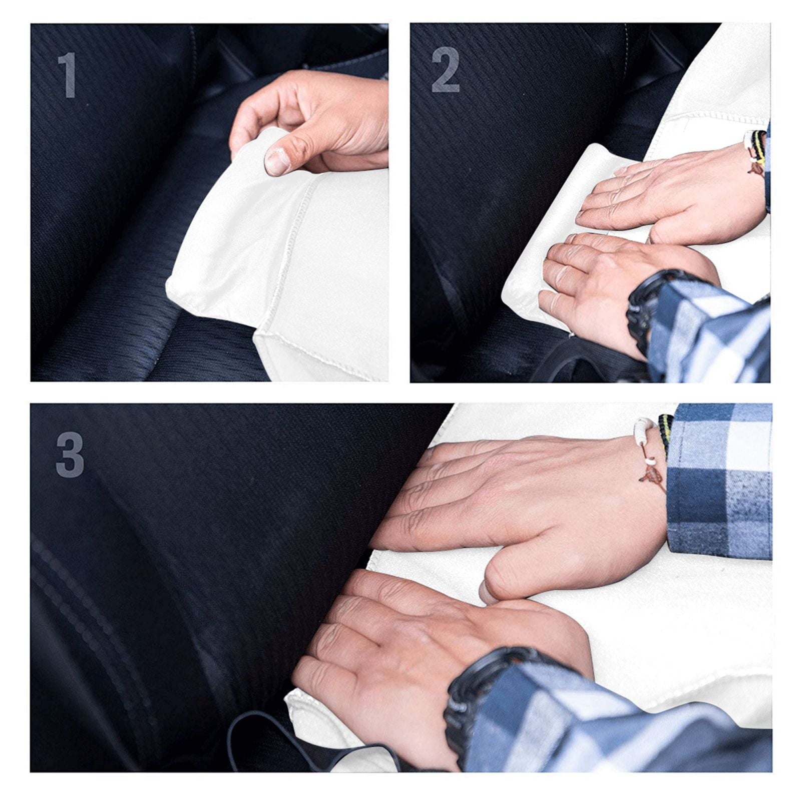 TEQUAN Front Seat Covers, Magic Scary Skull Ghost Pattern 2 Piece Car Seat Cover Fit Most Car SUV Truck Van